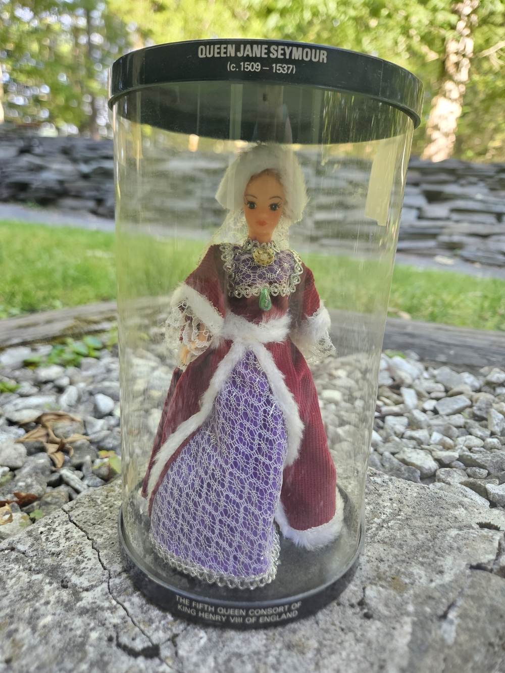 Queen Jane Seymour (1509-1537) Collectible Doll in Burgundy & Purple Outfit